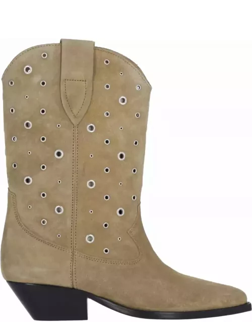 Isabel Marant Western Boots With Studs In Suede