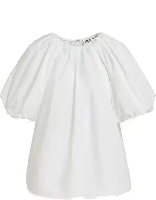 ESSENTIEL ANTWERP Fay Puff Sleeve Cotton Top - White
