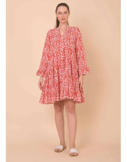 DREAM Lobster Cotton Dress - Baza Red