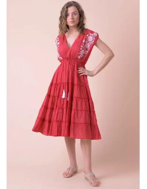 DREAM Trixie Cotton Dress - Red Stripe