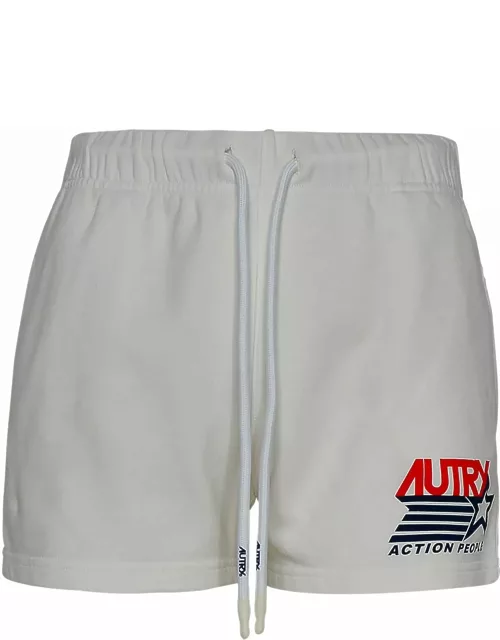 Autry Sport Shorts With Drawstring And Logo Print