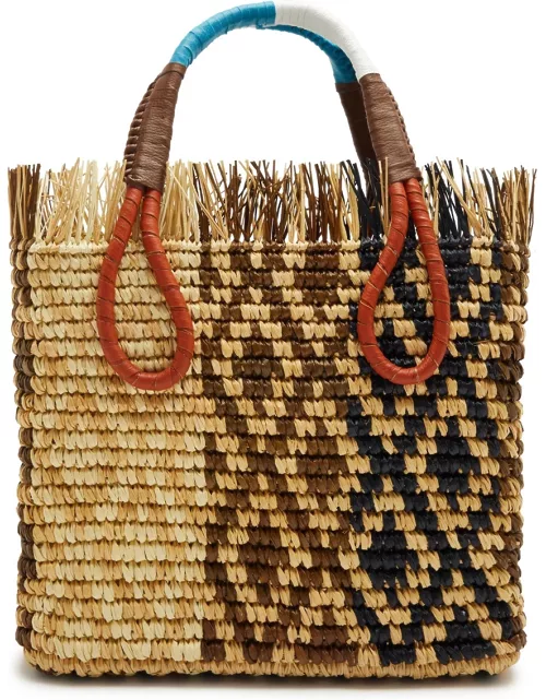 Sensi Studio Canasta Mexicana Straw Basket bag - Beige
