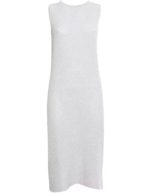 Antonelli Silver Knitted Tricot Dres