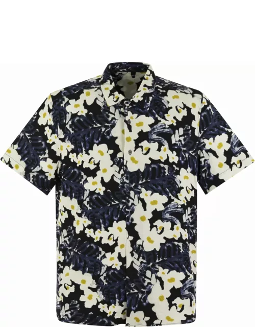 Majestic Filatures Flowered Short-sleeved Shirt