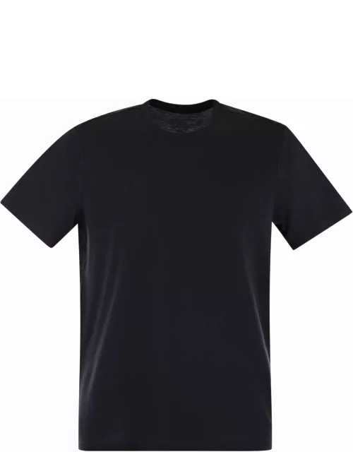 Majestic Filatures Short-sleeved T-shirt In Lyocell And Cotton
