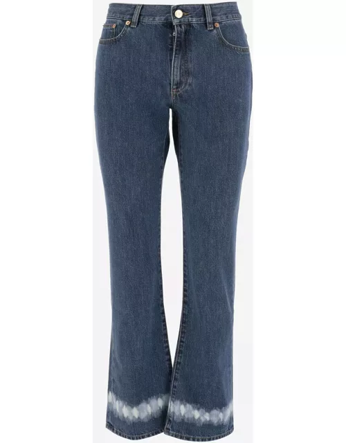 Valentino Cotton Jeans With Vlogo