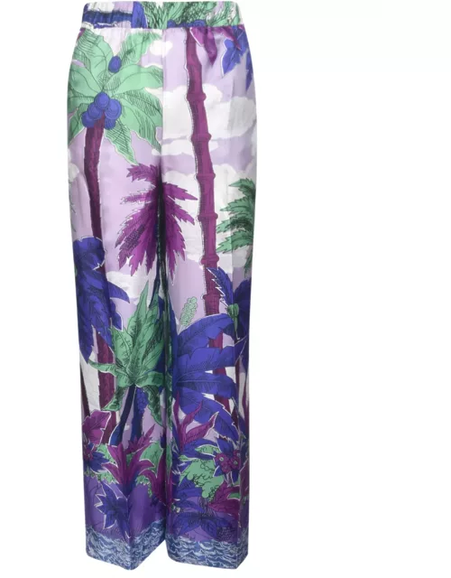 Parosh Tropical Print Trouser