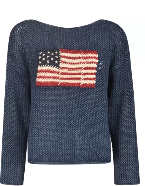Polo Ralph Lauren American Flag Crocket Sweatshirt