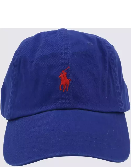 Polo Ralph Lauren Royal Blue And Red Cotton Baseball Cap