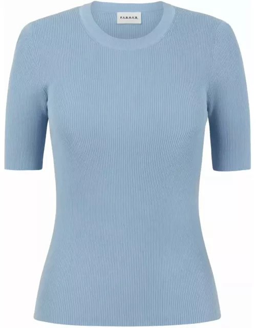 Parosh Light Blue Short-sleeved Shirt
