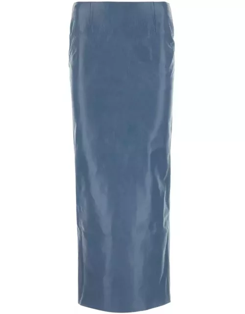 Marni Cerulean Blue Leather Skirt