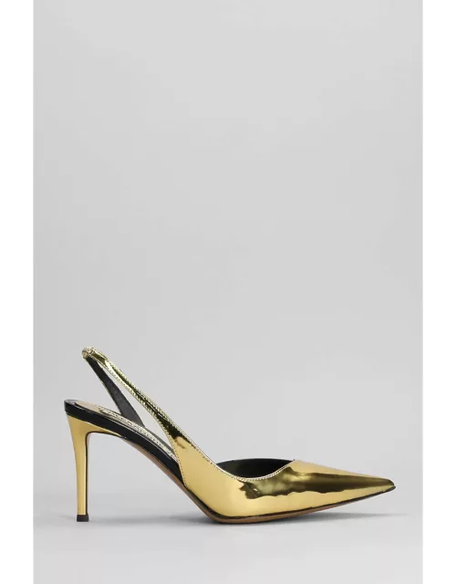 Alexandre Vauthier Pumps In Gold Leather