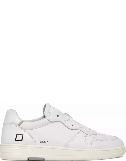 D.A.T.E. Court Mens White Leather Sneaker