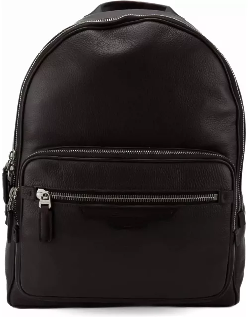 Santoni Entry Level Backpack In Brown Leather