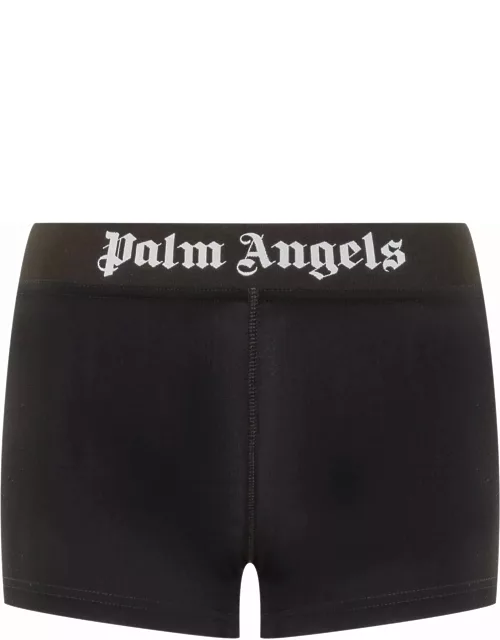 Palm Angels Logo-printed High-waist Sport Short