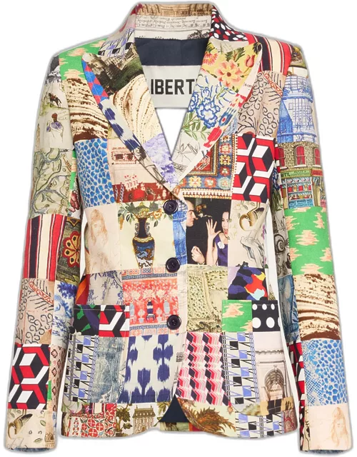 Bloomsbury Collage Printed Blazer Jacket