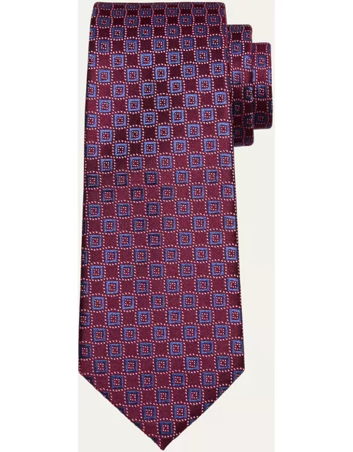 Men's Silk Micro-Square Jacquard Tie