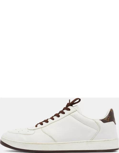 Louis Vuitton White/Brown Monogram Canvas and Leather Low Top Sneaker