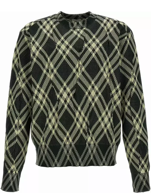 Burberry Check Crinkled Sweater