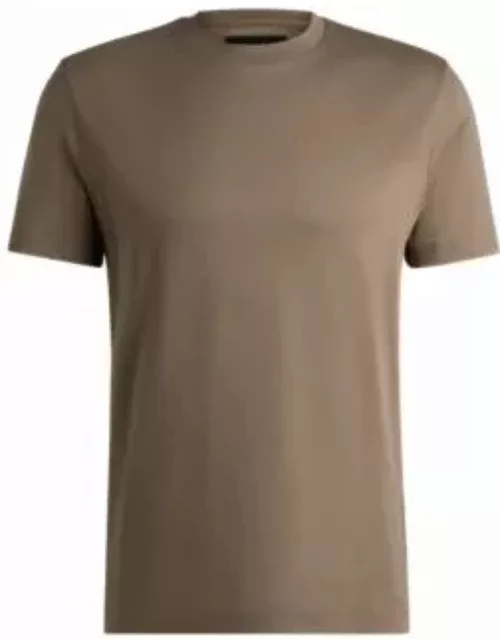 Regular-fit crew-neck T-shirt in mercerized cotton- Light Green Men's T-Shirt