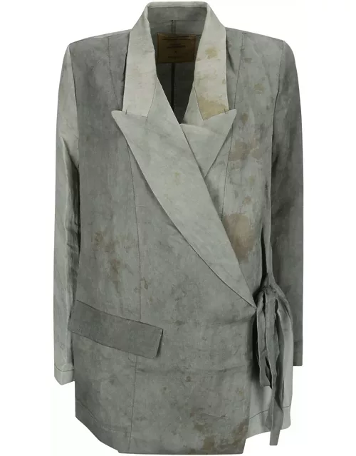 Uma Wang Khloe Distressed Wrap-around Jacket