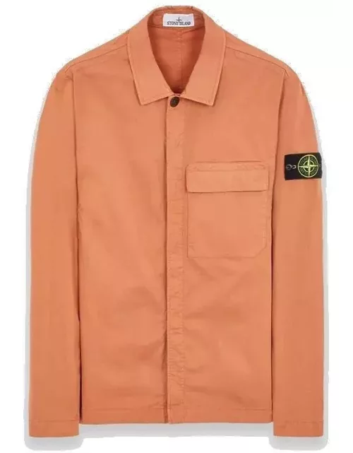 Stone Island Logo Patch Collared Shirt Jacket