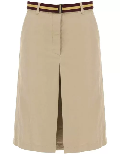 Dries Van Noten Slit Detailed Belted Skirt