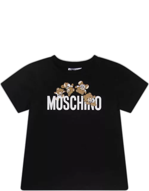 Moschino Black Multicolour Cotton T-shirt