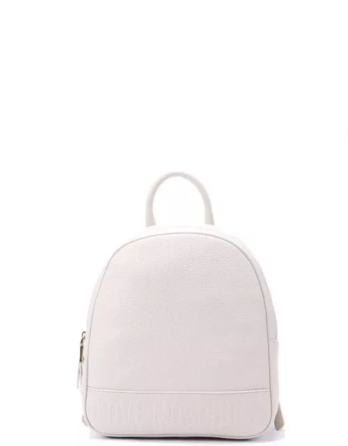 Moschino Logo-embossed Zipped Backpack