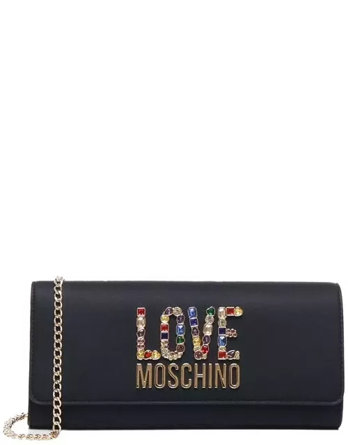 Love Moschino Logo-lettering Chain-linked Clutch Bag