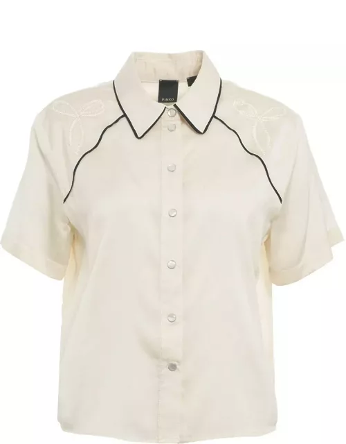 Pinko Bow Pattern Short-sleeved Shirt