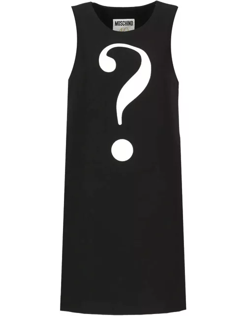 Moschino Question Mark-patch Sleeveless Mini Dres