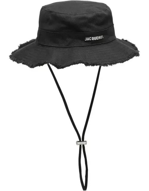 Jacquemus Le Bob Artichaut Black Cotton Hat