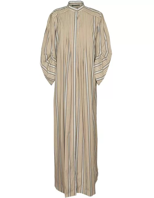 Striped Poplin Midi Shirt Dress Alberta Ferretti