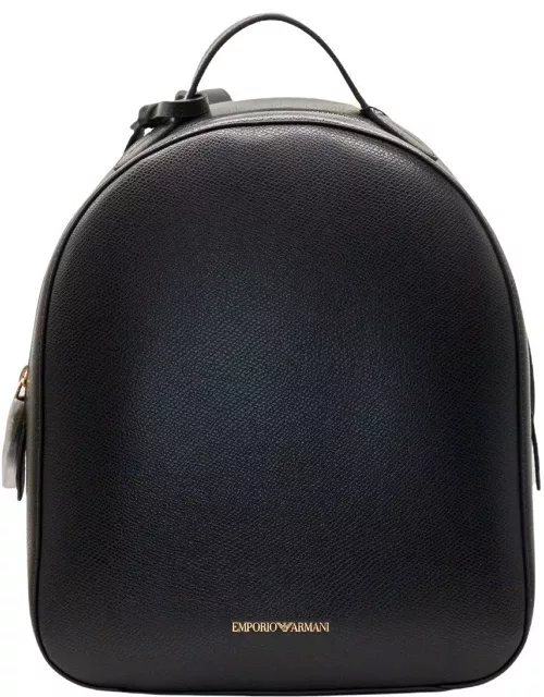 Charm-detailed Zipped Backpack Giorgio Armani