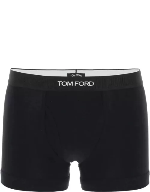 Tom Ford Logo Print Cotton Trunk