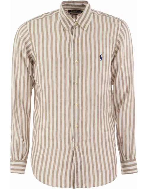 Polo Ralph Lauren Custom-fit Striped Linen Shirt