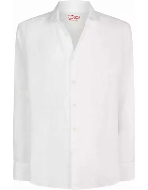MC2 Saint Barth White Pamplona Shirt In Linen