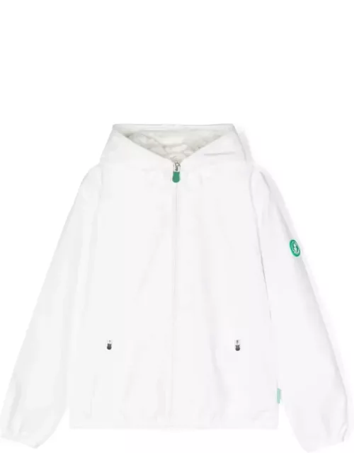 Save the Duck Hooded Windbreaker Jacket In White