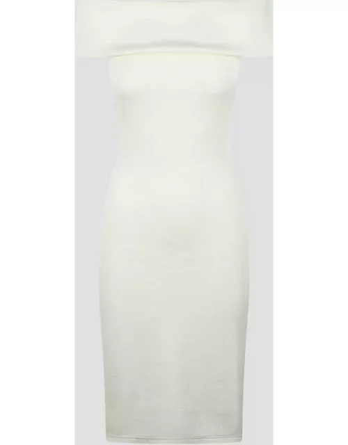 Bottega Veneta Textured Nylon Off-the- Shoulder Dres