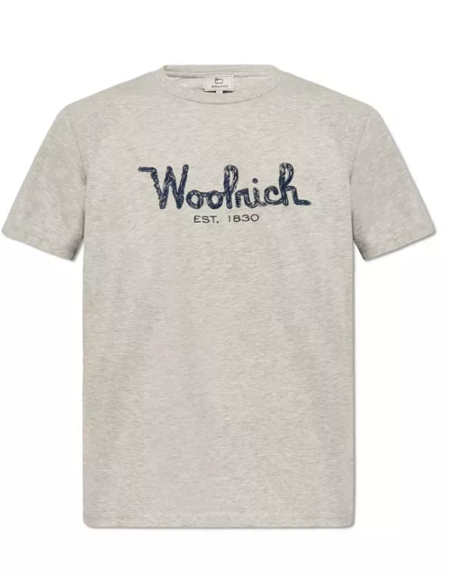 Woolrich Logo Embroidered Crewneck T-shirt