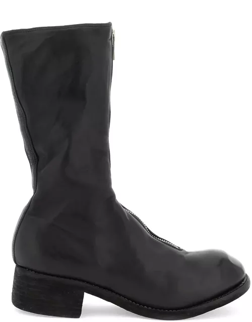 Guidi Front Zip Leather Boot