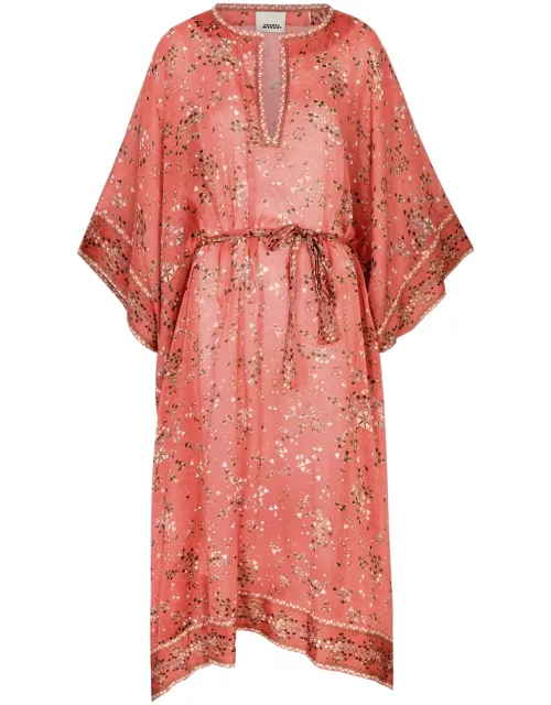 Isabel Marant Amira Printed Cotton-blend Kaftan Dress - Pink - 38 (UK10 / S)