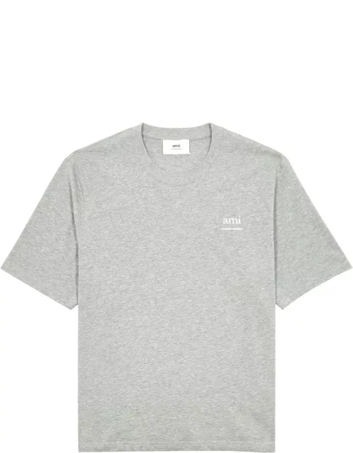 Ami Paris Logo-print Cotton T-shirt - Grey