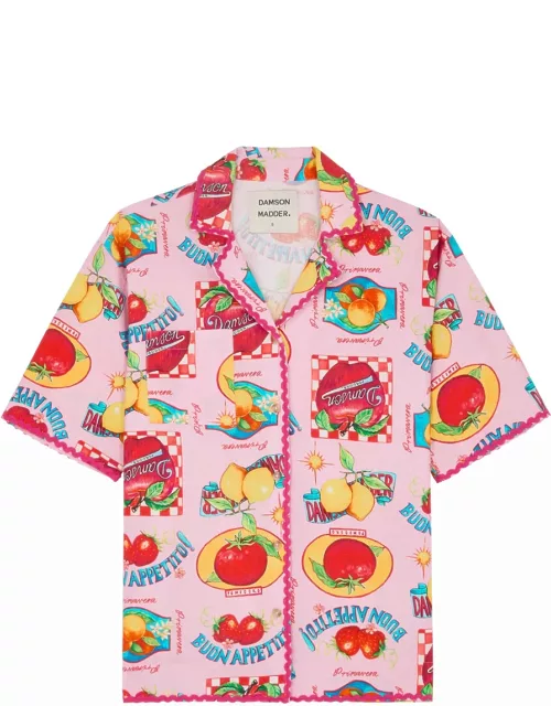 Damson Madder Chlo Printed Cotton-blend Shirt - Pink - 10 (UK10 / S)