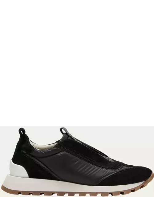 Suede Laceless Runner Sneaker