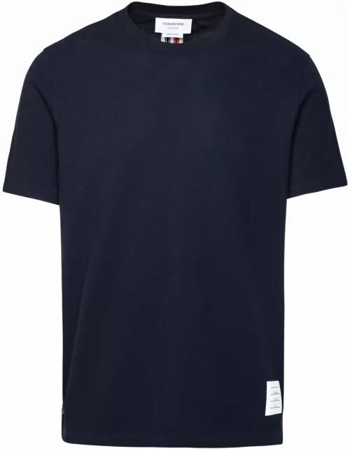 Thom Browne Blue Cotton T-shirt