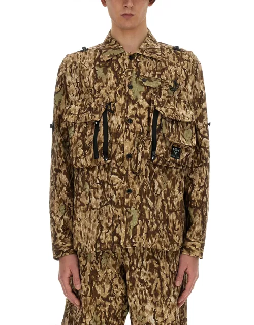south2 west8 camouflage print jacket