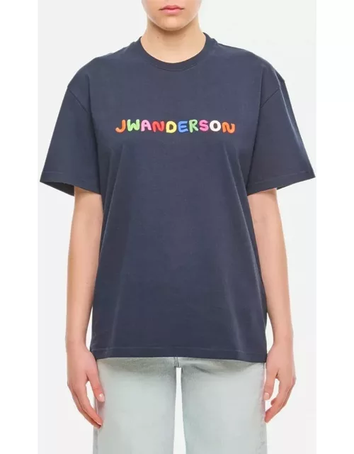 JW Anderson Jw Anderson X Clay Logo Embroidery Unisex T-shirt Blue
