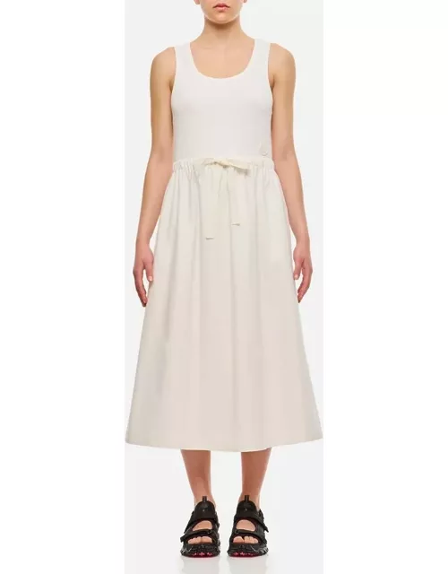 Moncler Cotton Midi Dress White